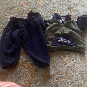 Vintage Small Steps Navy and Olive Kids Bottoms Set $20 2T rocket express